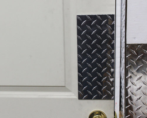 Diamond Plate Aluminum Door Push Plates